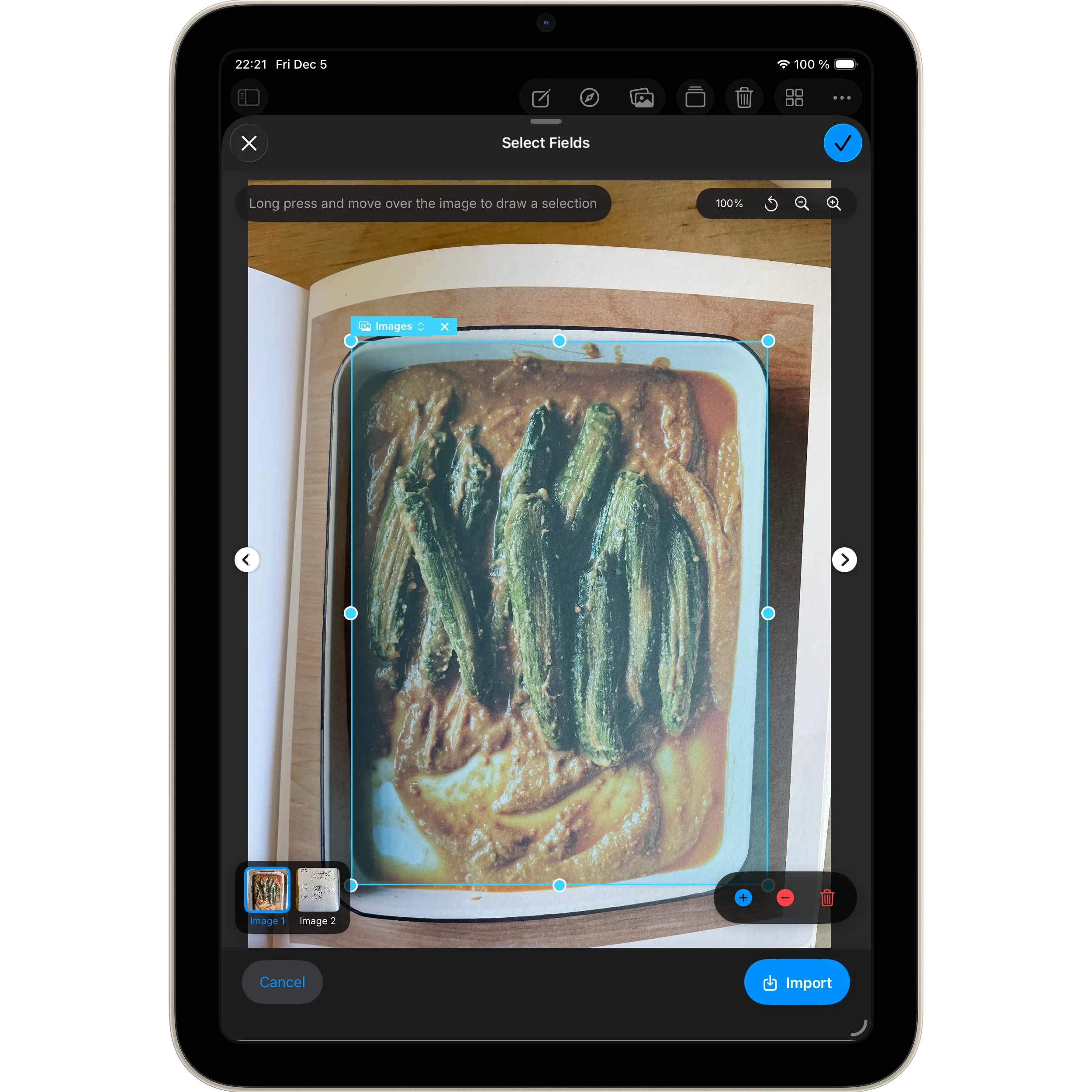 Import from Image on a Mac